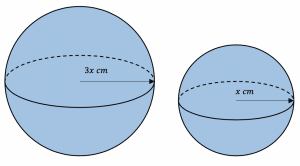 similar shapes example 4 spheres