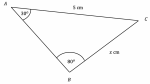 Sine rule to find a length