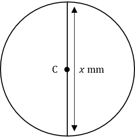 area circle question unknown diameter