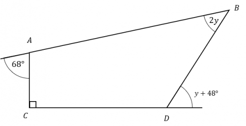 unknown interior exterior angle question