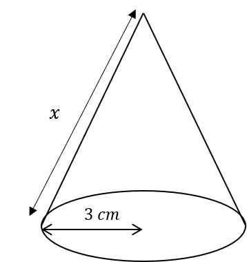 surface area of 3d shapes example 2 cone