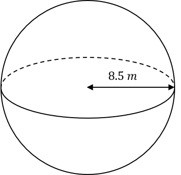 surface area of 3d shapes example 3 sphere