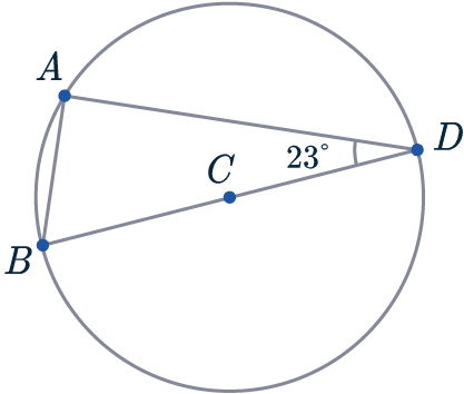 angle in semi circle example